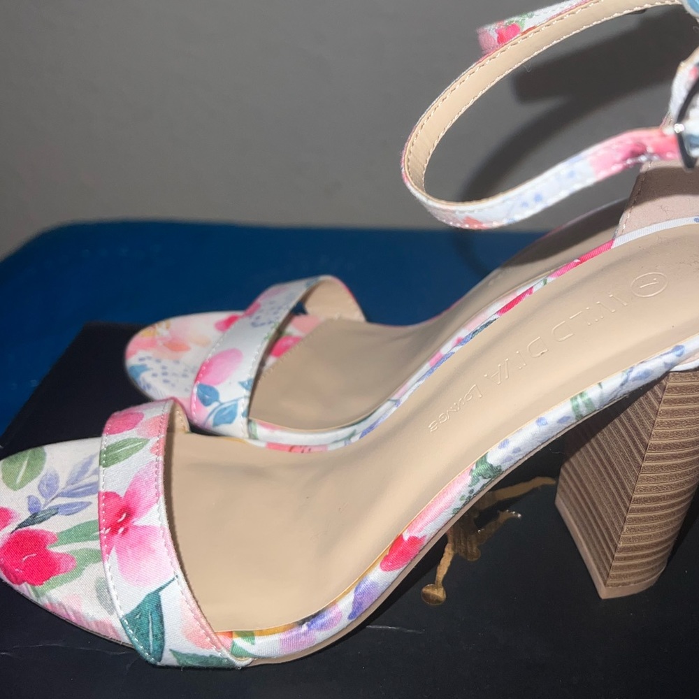 Wild Diva floral heels